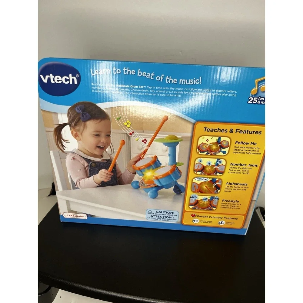 VTech KidiBeats Kids Drum Set Orange NEW cational Musical‎ Toy